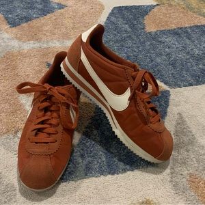 Orange Nike shoes, size 6 1/2. Barely worn.